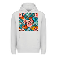 Dove Grey fall pig seamless pattern Premium Hoodie - BundleAndBundleShop