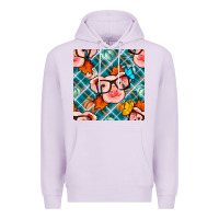 Lilac fall pig seamless pattern Premium Hoodie - BundleAndBundleShop