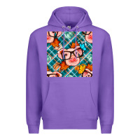 Purple fall pig seamless pattern Premium Hoodie - BundleAndBundleShop