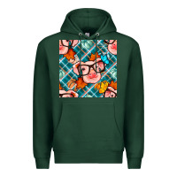 Sports Green fall pig seamless pattern Premium Hoodie - BundleAndBundleShop