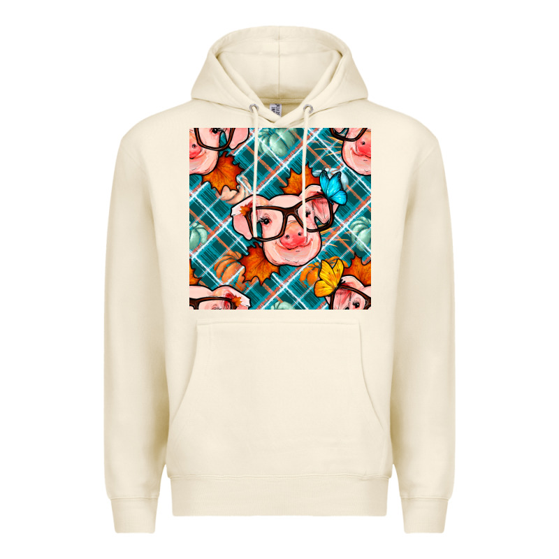 Fall Pig Seamless Pattern Premium Hoodie by BundleAndBundleShop | Teevron