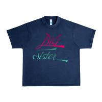 Navy Big Sister love Big Sis Gift ba Urban Heavy Tee - minhPixels