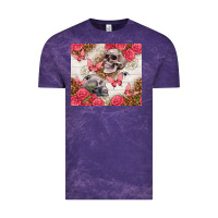 Cloud Purple skulls and roses tumbler Vintage Tee - TumblerDesignByShophia