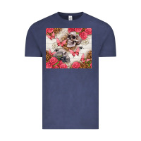 Vintage Denim skulls and roses tumbler Vintage Tee - TumblerDesignByShophia