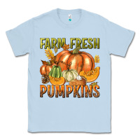Dusty Blue Farm Fresh Pumpkins Classic Tee - texasbilliewilder