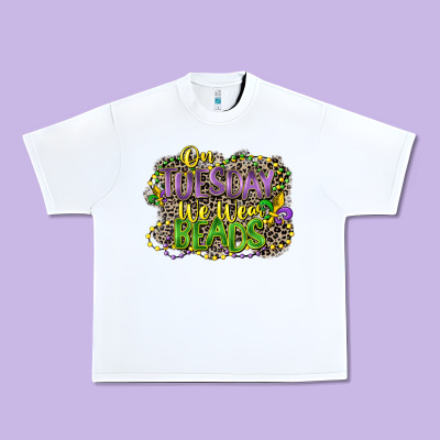 On Tuesday We Wear Beads Urban Heavy Tee Designed By Cowgirlartshop