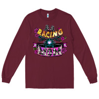 Burgundy Racing mom Mother's Day Long Sleeve Tee - HowdyJamesFarm
