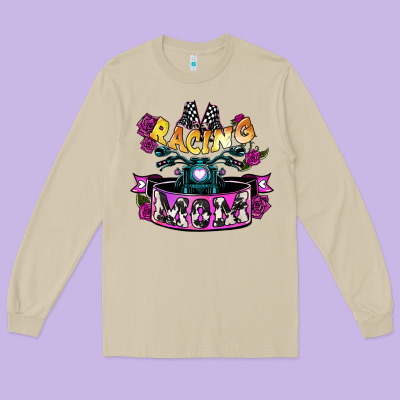 Racing Mom Mother's Day Long Sleeve Tee Designed By Howdyjamesfarm