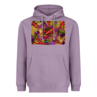 Lavender mardi gras crawfısh leopard wood and glitter background Heavyweight Hoodie - Artiststas