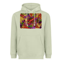 Matcha mardi gras crawfısh leopard wood and glitter background Heavyweight Hoodie - Artiststas