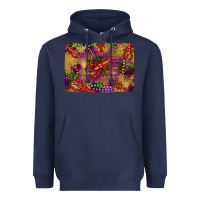Navy mardi gras crawfısh leopard wood and glitter background Heavyweight Hoodie - Artiststas