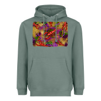 Sage mardi gras crawfısh leopard wood and glitter background Heavyweight Hoodie - Artiststas