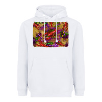 White mardi gras crawfısh leopard wood and glitter background Heavyweight Hoodie - Artiststas