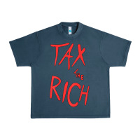 Midnight Navy tax the rich shirt (on back)political t shirts for women men t shirt Urban Heavy Tee - minhPixels