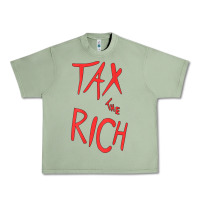 Oil Green tax the rich shirt (on back)political t shirts for women men t shirt Urban Heavy Tee - minhPixels