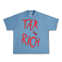 Pebble Blue tax the rich shirt (on back)political t shirts for women men t shirt Urban Heavy Tee - minhPixels