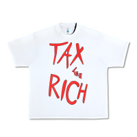 White tax the rich shirt (on back)political t shirts for women men t shirt Urban Heavy Tee - minhPixels
