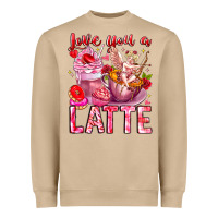 Love You Latte Valentine Cupid Heavyweight Sweatshirt | Teevron