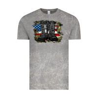 Cloud Rock american flag with army boots Vintage Tee - RanaPortraitStore