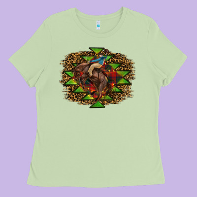 Christmas Rodeo Ladies Tee Designed By Ranaportraitstore