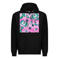 Black Western Medicine Seamless Pattern Premium Hoodie - BundleAndBundleShop