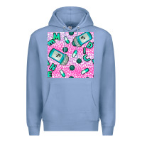 Colony Blue Western Medicine Seamless Pattern Premium Hoodie - BundleAndBundleShop