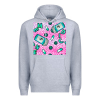 Heather Grey Western Medicine Seamless Pattern Premium Hoodie - BundleAndBundleShop