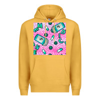 Mustard Western Medicine Seamless Pattern Premium Hoodie - BundleAndBundleShop