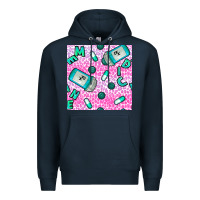 Navy Western Medicine Seamless Pattern Premium Hoodie - BundleAndBundleShop