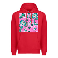 Red Western Medicine Seamless Pattern Premium Hoodie - BundleAndBundleShop