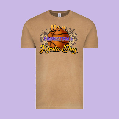 It's A Basketball Kinda Day Vintage Tee Designed By Howdyjamesfarm