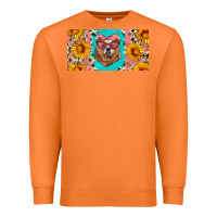 Carrot mama bear with sunflowers and glasses license plate Premium Sweatshirt - Artiststas