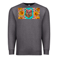 Charcoal Heather mama bear with sunflowers and glasses license plate Premium Sweatshirt - Artiststas