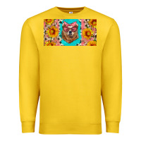 Lemon mama bear with sunflowers and glasses license plate Premium Sweatshirt - Artiststas