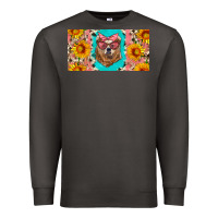 Smoke mama bear with sunflowers and glasses license plate Premium Sweatshirt - Artiststas