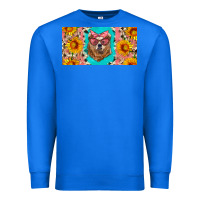 True Royal mama bear with sunflowers and glasses license plate Premium Sweatshirt - Artiststas