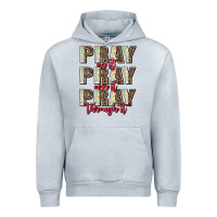 Heather Grey pray on it pray over it pray through it Urban Hoodie - AdoDesignShop
