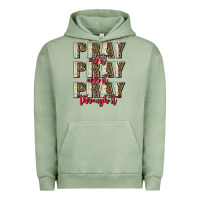 Pigment Oil Green pray on it pray over it pray through it Urban Hoodie - AdoDesignShop