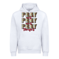 White pray on it pray over it pray through it Urban Hoodie - AdoDesignShop