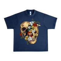 Navy nature skull Urban Heavy Tee - RanaPortraitStore