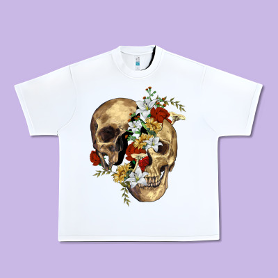 Nature Skull Urban Heavy Tee Designed By Ranaportraitstore
