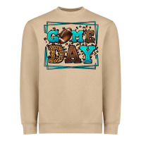 Game Day American Football Leopard Frame Heavyweight Sweatshirt | Teevron