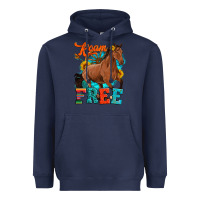 Navy roam free galloping Heavyweight Hoodie - Artiststas