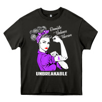 Asphalt Domestic Violence Warrior Unbreakable Awareness Gift Heavy Core Tee - minhPixels