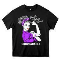 Domestic Violence Warrior Unbreakable Awareness Gift Heavy Core Tee | Teevron