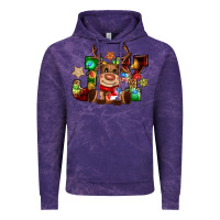 Cloud Purple reindeer joy christmas Vintage Hoodie - CowGirlArtShop