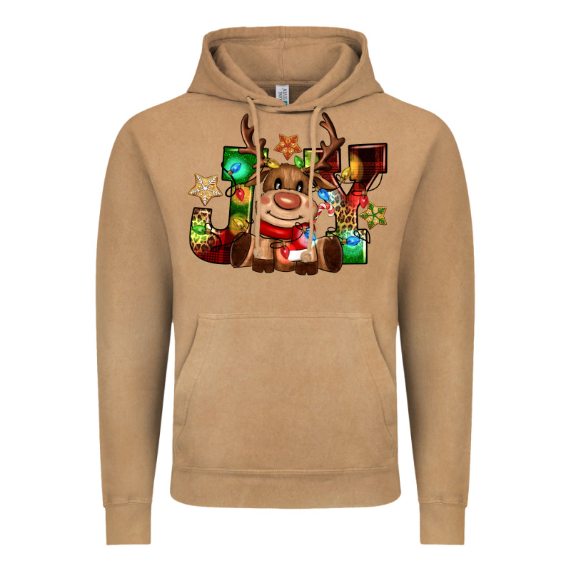 Reindeer Joy Christmas Vintage Hoodie by CowGirlArtShop | Teevron