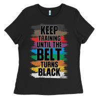 Black Black Belt Martial Art Training Karate TaeKwonDo Ladies Tee - Bettercallsaul