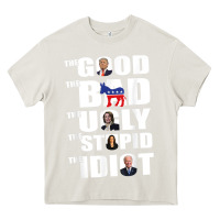 Cream The Good The Bad The Ugly The Stupid The Idiot Politics TShirt Heavy Core Tee - minhPixels