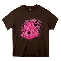 Chocolate Brown ribbon patch Heavy Core Tee - JahusDesignShop
